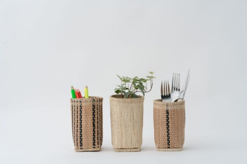 Pencil Holder | Desk Organizer | Woven Basket | Storage Basket in Storage by NEEPA HUT