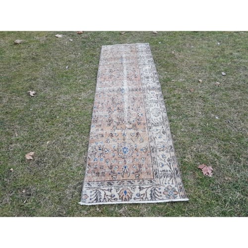 Distressed Floral Turkish Sparta Runner | Rugs by Vintage Pillows Store