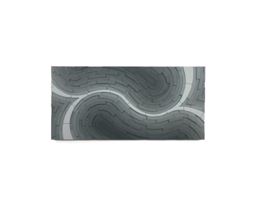 Graphene and Aquamarine | Wall Sculpture in Wall Hangings by StainsAndGrains