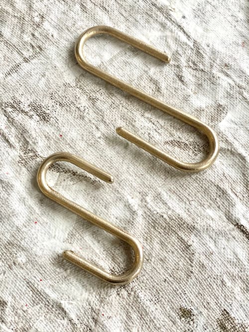 Cast bronze 'S' hook, two sizes. | Hardware by Shayne Fox Hardware