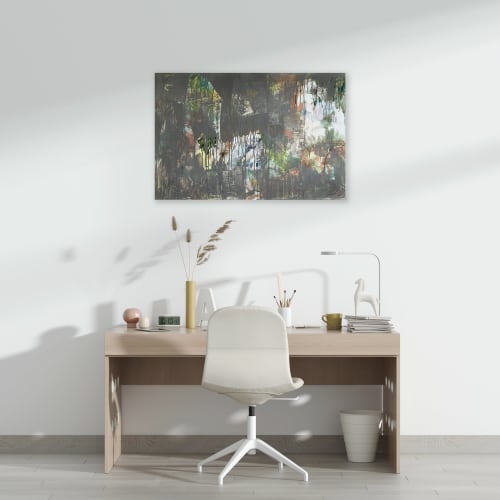 Rain All Day Original Painting on Canvas | Mixed Media by Jessalin Beutler