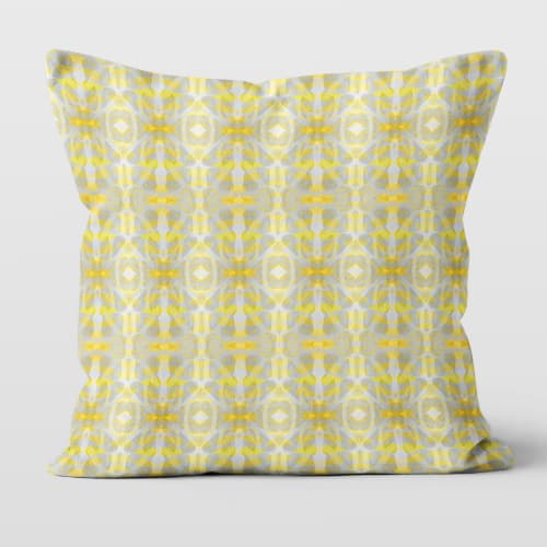 Canary Cotton Linen Throw pillow Cover | Pillows by Brandy Gibbs-Riley