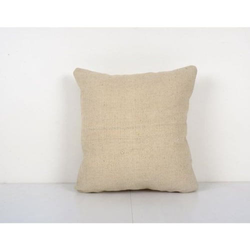 Square Hemp Organic Kilim Pillow Case, Turkish Cushion Pillo | Pillows by Vintage Pillows Store