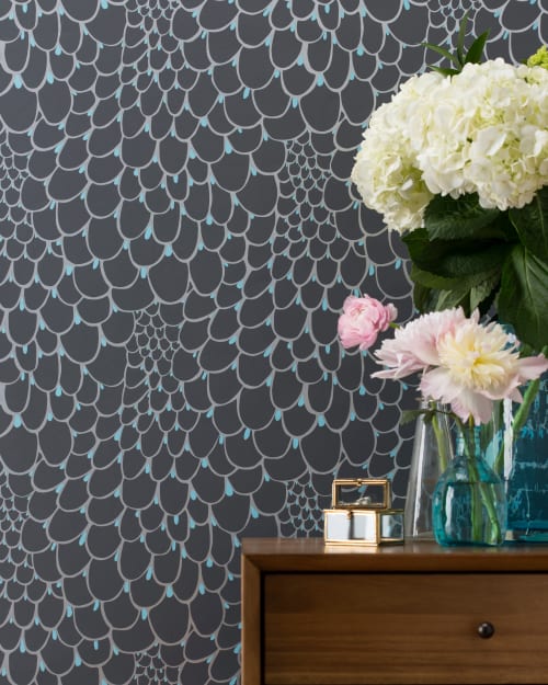 Peacock - Slate | Wall Treatments by Relativity Textiles