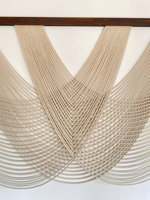 Boho Macrame Wall Hanging Large Fiber Art Modern Wall Decor Handmade Cotton Tapestry Minimalist Bohemian Home Decor | Wall Hangings by İnanç Yılmaz