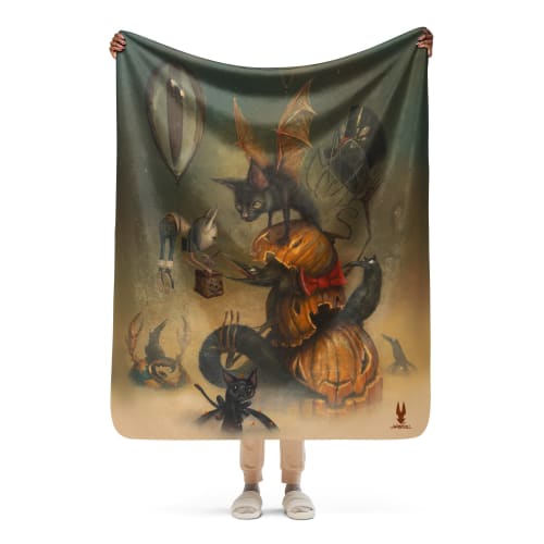 "Tricky Treators" Sherpa Blanket | Linens & Bedding by Greg "CRAOLA" Simkins