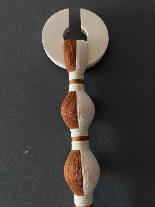 Cinnamon Macrame Wall Hanging Set Boho Wall Decor Wooden Fiber Art Minimalist Tassel Wall Hanging Handmade Neutral Home Decor | Wall Hangings by İnanç Yılmaz