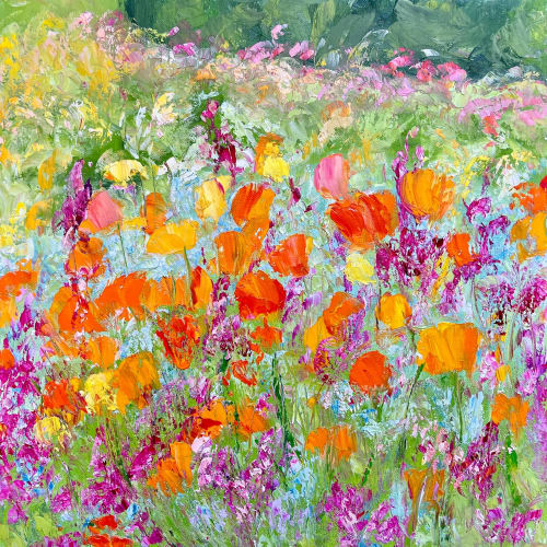 Wild Poppies | Oil And Acrylic Painting in Paintings by Checa Art