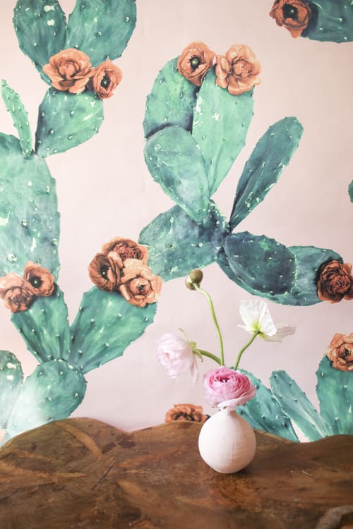 Desert Blooms Removable Fabric Wallpaper - Peel and Stick! | Wallpaper by Samantha Santana Wallpaper & Home