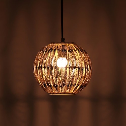 Tena Round Quilled Hanging Lamp | Pendants by Home Blitz