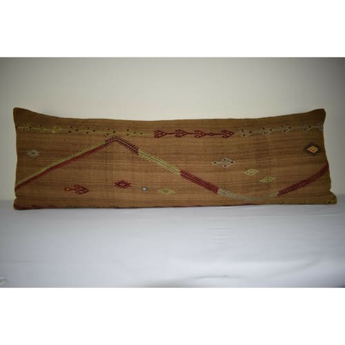 16'' X 47'' Queen Boho Woven Bedding Kilim Pillow Cover | Pillows by Vintage Pillows Store