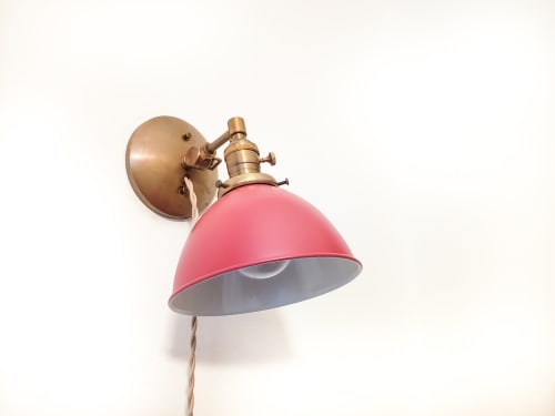 Adjustable Bedside Reading Wall Light, Antique Brass & Matte | Sconces by Retro Steam Works
