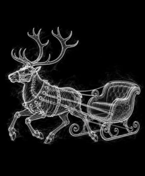 EXPOSED CHRISTMAS — REINDEER & SLEIGH | Decorative Objects by Exposedart