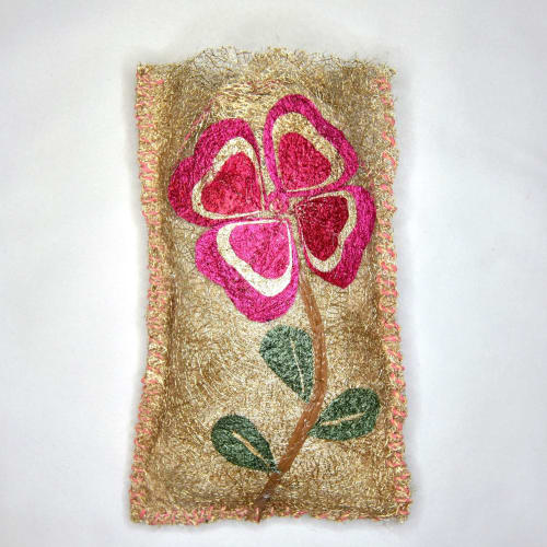 Wild Silk Lavender Sachet  - Madagascar Periwinkle | Ornament in Decorative Objects by Tanana Madagascar