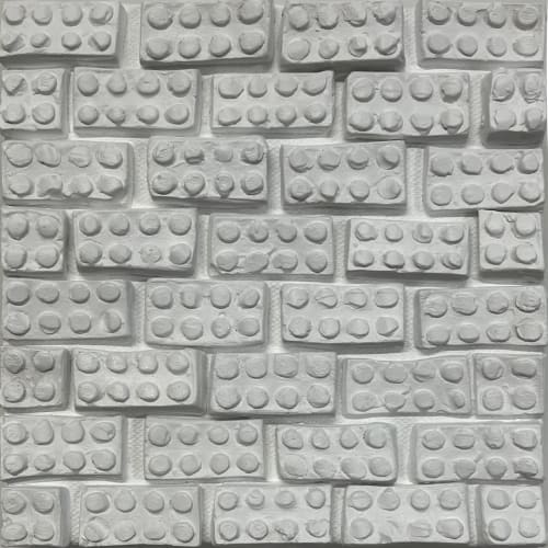 Bricks 6"x6" | Mixed Media in Paintings by Emeline Tate