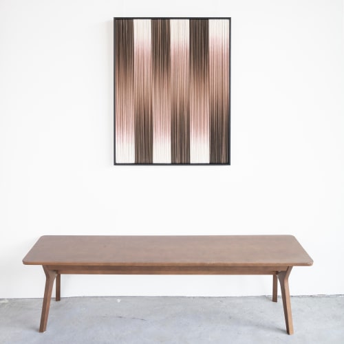 BLENDED STRIPES -  framed wall art tapestry | Wall Hangings by Rianne Aarts / Teddy and Wool Studio