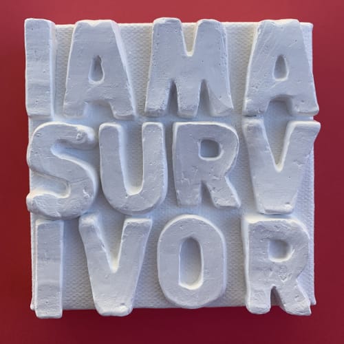 Survivor 4" x 4" | Mixed Media in Paintings by Emeline Tate