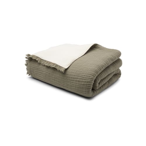 Alaia Sherpa Throw - MOSS | Linens & Bedding by HOUSE NO.23