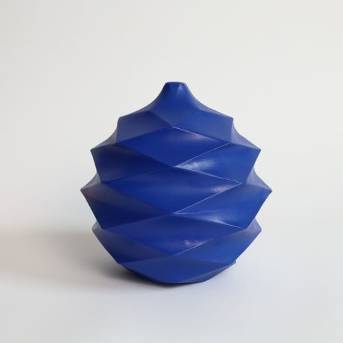Spherical in Cobalt | Vase in Vases & Vessels by by Alejandra Design