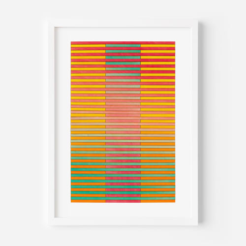 Texas Stripe Colour Study Print | Prints in Paintings by Amelia Coward