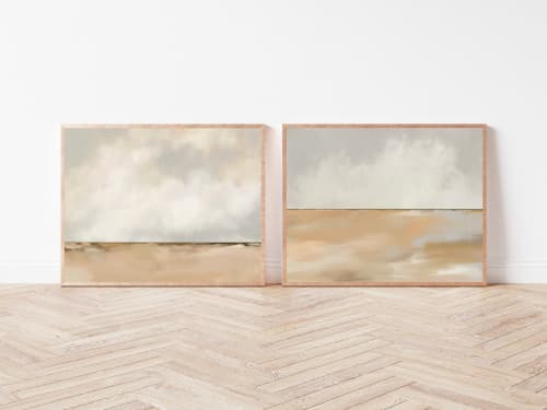 “Neutral #1” and “Neutral #2” | Paintings by Melissa Mary Jenkins Art