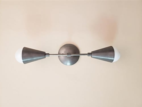 Industrial Gold Light - Modern Gold Sconce - Raw Brass | Sconces by Retro Steam Works