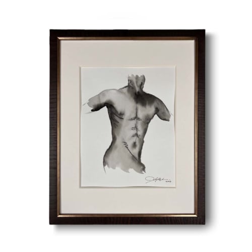 Torso of Mauritio | Watercolor Painting in Paintings by John Velo Studio
