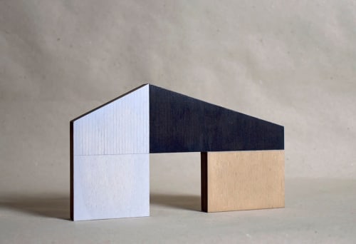 Barn - White/Dark No. 22 | Sculptures by Susan Laughton Artist