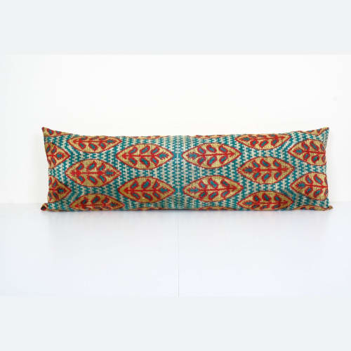 Ikat Extra Long Velvet Pillow Cover - Silk Ethnic Velvet | Linens & Bedding by Vintage Pillows Store