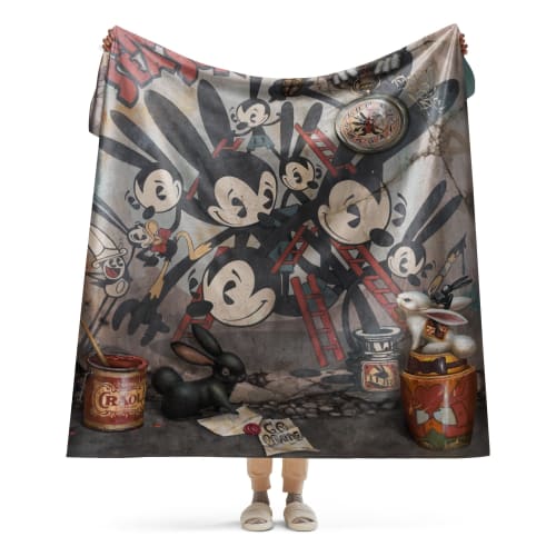 "Rabbit Season" Sherpa Blanket | Linens & Bedding by Greg "CRAOLA" Simkins