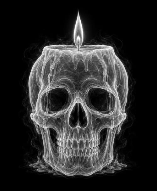 EXPOSED HALLOWEEN — SKULL CANDLE | Decorative Objects by Exposedart