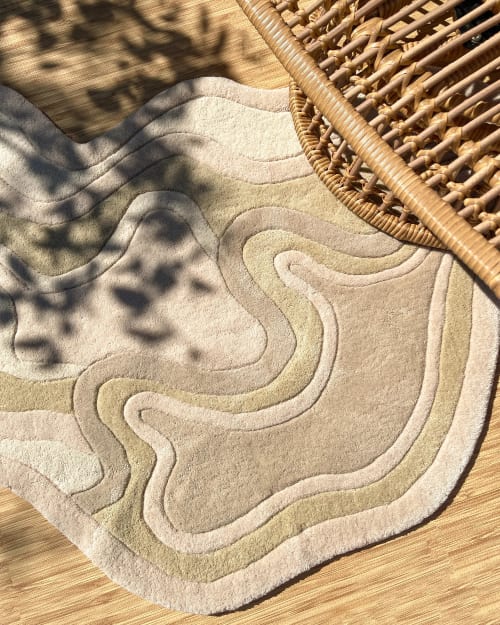 Rolling Tides Hand Tufted Rug | Rugs by JUBI