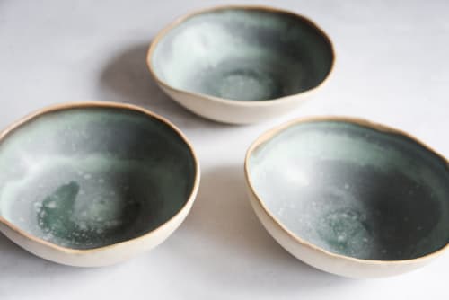 Turquoise  handmade breakfast bowl, natural minimal nordic | Dinnerware by Laima Ceramics