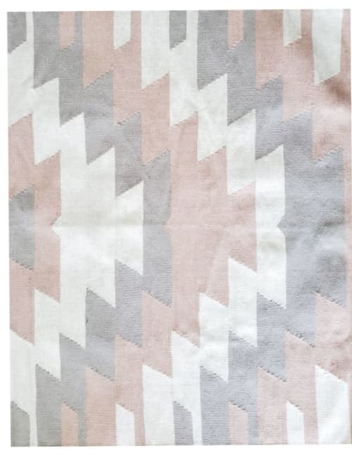 Verra Pink Handwoven Kilim Rug | Area Rug in Rugs by Mumo Toronto