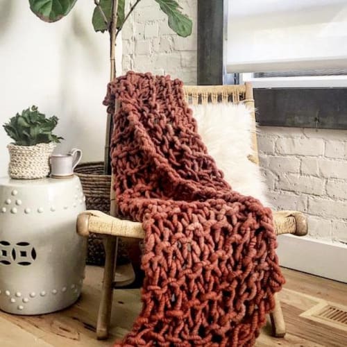 Jumbo Arm Knit Blanket Throw DIY KIT | Linens & Bedding by Flax & Twine