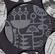 Trivet Medium Merino Wool Felt 'Living Laboratory' Charcoal | Coaster in Tableware by Lorraine Tuson