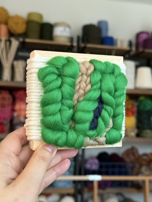 Mini Woven Tile - Abstract No. 2 | Wall Sculpture in Wall Hangings by Mpwovenn Fiber Art by Mindy Pantuso