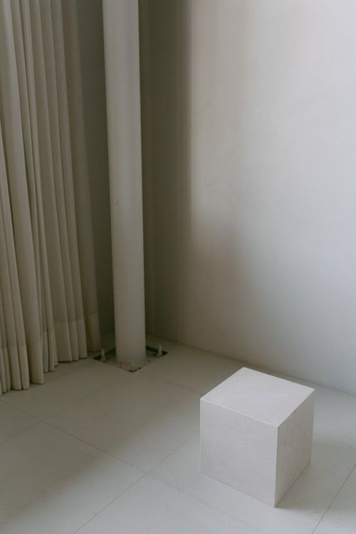 Mosa White Marble Plinth 003 | Tables by District Loom