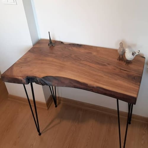 Custom Walnut Office Wood Desk | Tables by Ironscustomwood