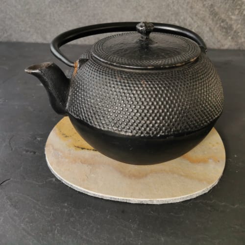 Real slate rock serving placemat for tea pot or bowl, 1 pc. | Tableware by DecoMundo Home