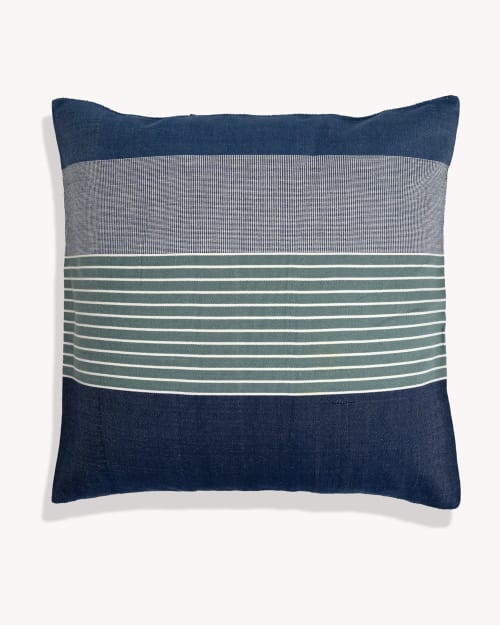 Bella Stripe Cotton Cushion Cover | Pillows by Routes Interiors