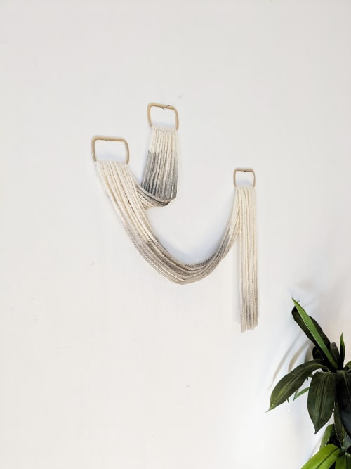 Modern Dip Dyed Wall Hanging wit Golden Accents | Wall Hangings by Damaris Kovach