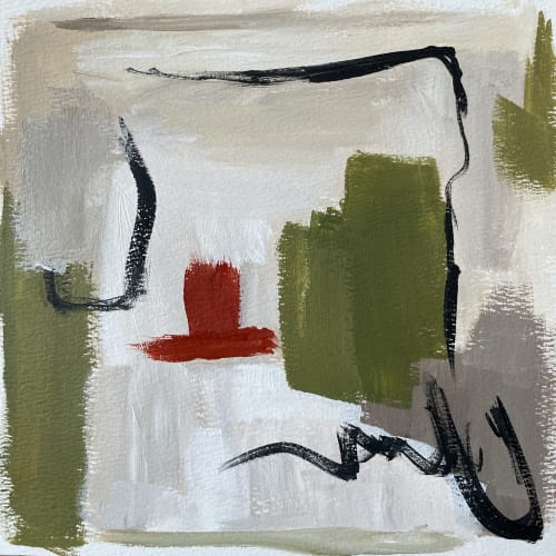 Abstract on paper | Oil And Acrylic Painting in Paintings by Lizzie DiSilvestro