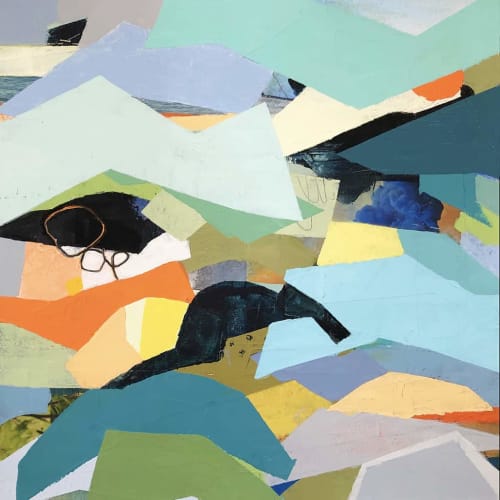 Sharp Edges One | Mixed Media in Paintings by Kathy Ferguson Art