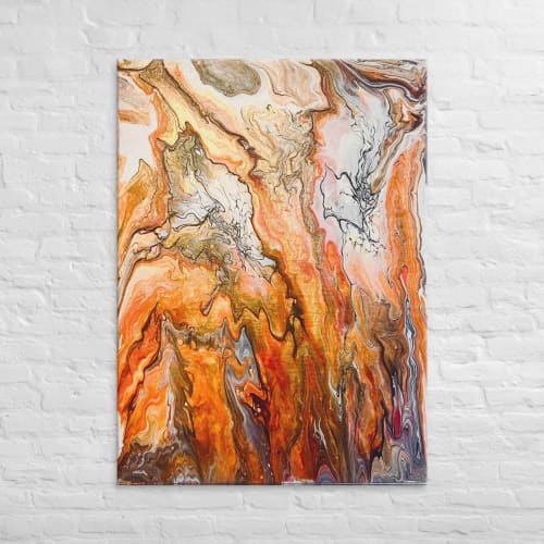 Canvas Print - Canyon - Fluid Abstract Earth Tone | Work by Eman's Gallery