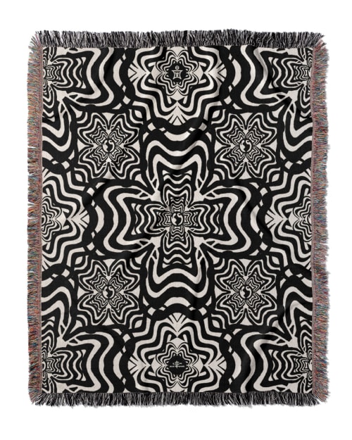 AEON - Abstract Jacquard Woven Blanket | Linens & Bedding by Sean Martorana