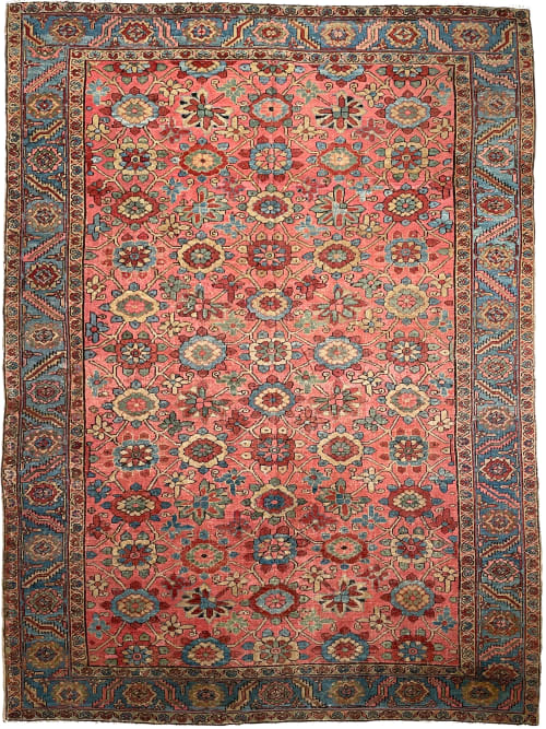 MAGNIFICENT Antique Persian Heriz with RARE MINA-KHANI | Area Rug in Rugs by The Loom House