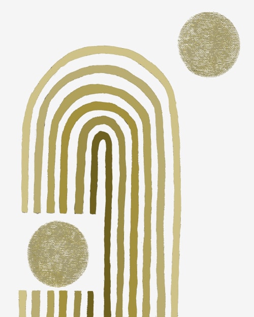 BLACKRAINBOW | ART PRINT | White and Gold | Prints in Paintings by PAR  KER made