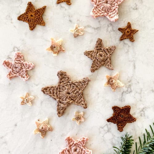 Small Crochet Star Garland DIY KIT | Ornament in Decorative Objects by Flax & Twine
