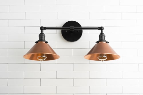 Copper Vanity Light - Model No. 8845 | Sconces by Peared Creation